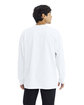 Next Level Apparel Unisex Heavyweight Cotton Long Sleeve T-Shirt WHITE ModelBack