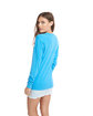 Next Level Apparel Adult Inspired Dye Long-Sleeve Crew with Pocket OCEAN ModelBack