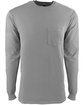 Next Level Apparel Adult Inspired Dye Long-Sleeve Crew with Pocket  FlatFront