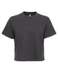 Next Level Apparel Ladies' Heavyweight Boxy T-Shirt GRAPHITE BLACK OFFront