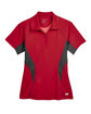 North End Ladies' Serac UTK CoolLogik Performance Zippered Polo OLYMPIC RED FlatFront