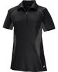 North End Ladies' Serac UTK CoolLogik Performance Zippered Polo BLACK OFFront