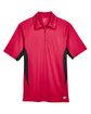 North End Men's Serac UTK cool-logik Performance Zippered Polo OLYMPIC RED FlatFront