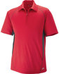 North End Men's Serac UTK cool-logik Performance Zippered Polo OLYMPIC RED OFFront