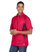 North End Men's Serac UTK cool-logik Performance Zippered Polo OLYMPIC RED ModelQrt