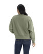 Next Level Apparel Ladies' Heavyweight Sweatshirt LIGHT OLIVE ModelBack