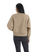 Next Level Apparel Ladies' Heavyweight Sweatshirt TAN ModelBack