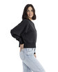 Next Level Apparel Ladies' Heavyweight Sweatshirt BLACK ModelSide