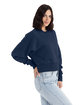 Next Level Apparel Ladies' Heavyweight Sweatshirt MIDNIGHT NAVY ModelSide