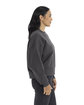 Next Level Apparel Ladies' Heavyweight Sweatshirt GRAPHITE BLACK ModelSide