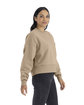 Next Level Apparel Ladies' Heavyweight Sweatshirt TAN ModelSide