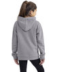 Next Level Apparel Youth Fleece Pullover Hooded Sweatshirt HEATHER GRAY ModelBack