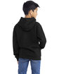 Next Level Apparel Youth Fleece Pullover Hooded Sweatshirt BLACK ModelBack