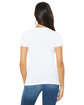 Bella + Canvas Ladies' Jersey Short-Sleeve Deep V-Neck T-Shirt WHITE ModelBack