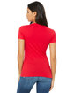 Bella + Canvas Ladies' Jersey Short-Sleeve Deep V-Neck T-Shirt RED ModelBack