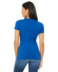 Bella + Canvas Ladies' Jersey Short-Sleeve Deep V-Neck T-Shirt TRUE ROYAL ModelBack