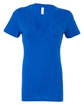 Bella + Canvas Ladies' Jersey Short-Sleeve Deep V-Neck T-Shirt TRUE ROYAL OFFront