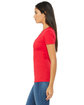 Bella + Canvas Ladies' Jersey Short-Sleeve Deep V-Neck T-Shirt RED ModelSide