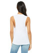 Bella + Canvas Ladies' Flowy Scoop Muscle Tank WHITE ModelBack