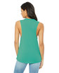 Bella + Canvas Ladies' Flowy Scoop Muscle Tank TEAL ModelBack