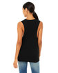 Bella + Canvas Ladies' Flowy Scoop Muscle Tank BLACK HEATHER ModelBack