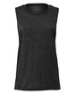 Bella + Canvas Ladies' Flowy Scoop Muscle Tank DARK GRY HEATHER OFFront