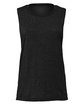 Bella + Canvas Ladies' Flowy Scoop Muscle Tank BLACK HEATHER OFFront