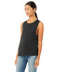 Bella + Canvas Ladies' Flowy Scoop Muscle Tank DARK GRY HEATHER ModelQrt