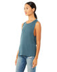 Bella + Canvas Ladies' Flowy Scoop Muscle Tank HTHR DEEP TEAL ModelQrt