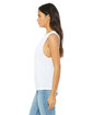 Bella + Canvas Ladies' Flowy Scoop Muscle Tank WHITE ModelSide