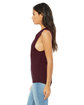 Bella + Canvas Ladies' Flowy Scoop Muscle Tank MAROON ModelSide