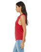 Bella + Canvas Ladies' Flowy Scoop Muscle Tank RED ModelSide