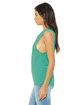 Bella + Canvas Ladies' Flowy Scoop Muscle Tank TEAL ModelSide