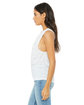 Bella + Canvas Ladies' Flowy Scoop Muscle Tank WHITE MARBLE ModelSide