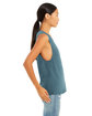 Bella + Canvas Ladies' Flowy Scoop Muscle Tank HTHR DEEP TEAL ModelSide