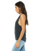 Bella + Canvas Ladies' Flowy Scoop Muscle Tank BLACK MARBLE ModelSide