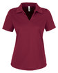 Core365 Ladies' Market Snag Protect Mesh Polo BURGUNDY OFFront