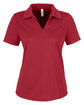 Core365 Ladies' Market Snag Protect Mesh Polo CLASSIC RED OFFront