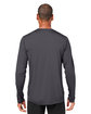 Core365 Unisex Capital Long-Sleeve Performance T-Shirt CARBON ModelBack