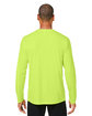 Core365 Unisex Capital Long-Sleeve Performance T-Shirt SAFETY YELLOW ModelBack