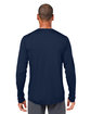 Core365 Unisex Capital Long-Sleeve Performance T-Shirt CLASSIC NAVY ModelBack