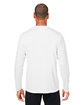 Core365 Unisex Capital Long-Sleeve Performance T-Shirt WHITE ModelBack