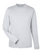 Core365 Unisex Capital Long-Sleeve Performance T-Shirt PLATINUM OFFront