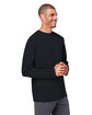 Core365 Unisex Capital Long-Sleeve Performance T-Shirt BLACK ModelQrt