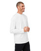 Core365 Unisex Capital Long-Sleeve Performance T-Shirt WHITE ModelQrt