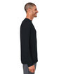 Core365 Unisex Capital Long-Sleeve Performance T-Shirt BLACK ModelSide