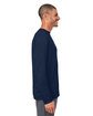 Core365 Unisex Capital Long-Sleeve Performance T-Shirt CLASSIC NAVY ModelSide