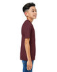 Core365 Youth Capital Performance T-Shirt BURGUNDY ModelSide