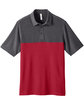 Core365 Men's Fusion ChromaSoft Colorblock Polo CL RED/ CRBN HTH FlatFront