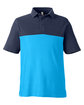 Core365 Men's Fusion ChromaSoft Colorblock Polo ELC BL/ CL NV HT OFFront